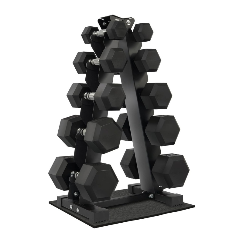 Dumbbell Set - Набор гексагональных гантелей с резиновым покрытием