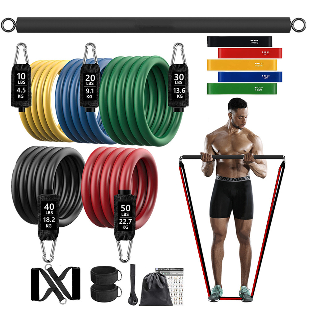 Dumbbell Set - 150 фунтов, эластичная лента для фитнеса,